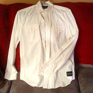 Men's Small White Button Up